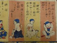 引札　引き札　脾肝薬王圓　京都五條　明治28年改正　木版彩色刷　約38×52cm