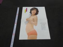 雑誌切抜き　二つ折りポスター　山川圭子