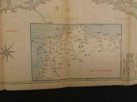帝国府県地図　愛媛県　約40㎝×55㎝　古地図　古文書