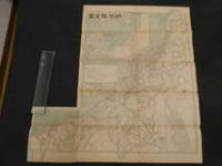 帝国府県地図　新潟県　約４０㎝×５５㎝　古地図　古文書