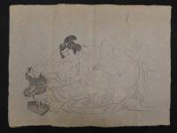 春画 明治・大正期　木版墨刷　　12枚　