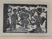 心の中の穴　詩画集　定価25,000円　限定50部　サイン入りオリジナル木版画7枚入