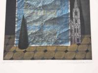 9 版画集　MEMORIES ON PAPER　梯泰久・馬場章/摺り　　1986年　限定80部　用紙 ベランアルシュ（38×28.5cm）
