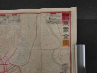 3 再版　明細測量　東京全図　銅版色刷　約51.5×72.5㎝