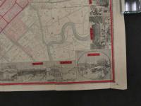 3 再版　明細測量　東京全図　銅版色刷　約51.5×72.5㎝