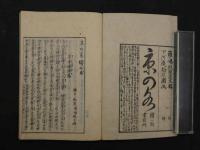 3 京之水　麟・鳳之巻(図欠)　秋里籬島・編　下河辺拾水・画　江戸末期頃刊　二冊　