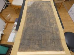 平安城の古地図　木版墨刷　本紙94×52.5㎝　全体177×64.5㎝　1軸　