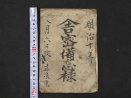 1　舎密備忘録　明治10年写　44丁　（当時の科学水準を知る良い資料です）　科学・写本・古文書