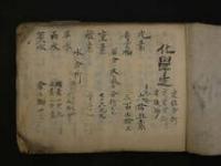 1　舎密備忘録　明治10年写　44丁　（当時の科学水準を知る良い資料です）　科学・写本・古文書