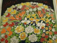 1　オリジナル染め　皆川月華作品集　昭和51年　限定415部　壺の花 全体約43×51.5㎝　マット内約31×37㎝