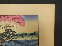 1　【真作】楠公銅像之図　綱島亀吉　明治35年　石版色刷　約31.5×46cm