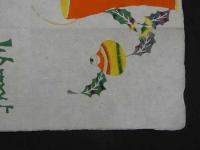 1　真作　芹沢銈介　型絵染グリーティングカード　約２８×１９ｃｍ　⑯