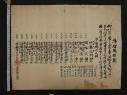 ８　９　刷物　摺物　浄瑠璃師範　木版刷　約51×66㎝　系図　古文書