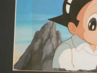 ８　7　鉄腕アトムセル画　背景画あり　マット内約24×32cm　額入