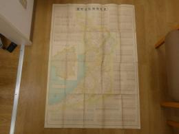 ８　7　大阪府神社分布図　昭和13年　和樂路屋　日下伊兵衛　約109.5×78cm　古地図　戦前　古文書