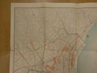 ８　7　清水市全図　都市計画街路網入　昭和15年　山田製図社　約76×54cm　古地図　戦前　古文書