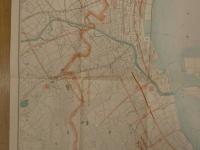 ８　7　清水市全図　都市計画街路網入　昭和15年　山田製図社　約76×54cm　古地図　戦前　古文書