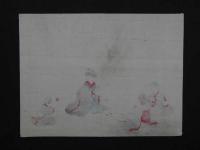 ８　7　俳諧刷物　摺物　カルタ遊び　木版彩色刷　約20×26cm　木版画　古文書