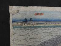 ８　7　真作　再改横浜風景　五雲亭貞秀画　木版彩色刷1枚約38×25.5cm　6枚続の内2・3・4番目の三枚　木版画　錦絵