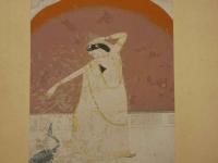 7　白衣美人　莫臥兒朝絵画
