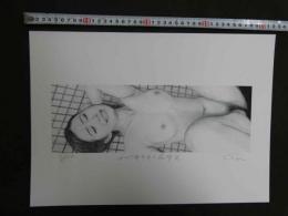 ８　デジタル版画　石川吾郎　限定１００枚　2017年9月の痴女２　直筆サイン入り　A3サイズ