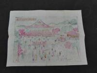 2  9　善光寺御木堂　正面之略図　木版彩色刷