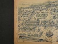 ８　5　第十回関西府県連合共進会全図　外松鉙三郎画　約39×54cm　鳥瞰図