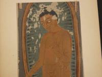 6 　木版彩色刷（機械木版）与願印仏陀　アジャンター洞窟