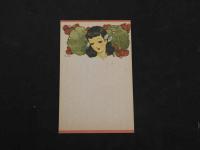 1 ８　慰問用　花の絵葉書　中原淳一絵　袋付　8枚中7枚　戦中　絵葉書