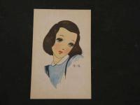 1 ８　慰問絵葉書　中原淳一絵　袋付　8枚　戦中　絵葉書