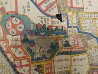 2  5　小石川絵図　嘉永7年　尾張屋清七　彩色木版刷