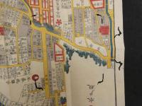 2  5　小石川絵図　嘉永7年　尾張屋清七　彩色木版刷