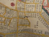 2  5　小石川絵図　嘉永7年　尾張屋清七　彩色木版刷