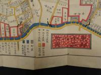 2  5　小石川絵図　嘉永7年　尾張屋清七　彩色木版刷