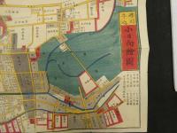 2  5　小日向絵図　嘉永5年　尾張屋清七　彩色木版刷