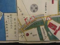 2  5　芝高輪辺絵図　安政2年　景山致恭　尾張屋清七　彩色木版刷