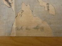 5　9　浪華古図　康正年に図にしたものを文化15年に写しています。　紙本着色　約55×82㎝