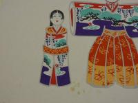 5　版画色紙　外国のおもちゃと日本郷土玩具集　彩色木版刷り　１枚