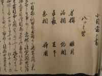 2  ６　小目当口伝之書（仮）　安永4年写　紙18.5×315㎝　1巻