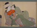 ８　４　春画　明治大正期写　絹本彩色　約25×415cm　１巻　枕絵　古文書