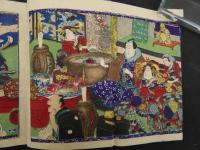 ８　4春本　恋の源　明治期刊　木版彩色刷　14図 (春画11図) 　上下巻　2冊　艶本　和本　古文書