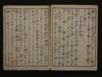 ３　艶本　題名不明　不全本　木版彩色刷　見開き　約12×18cm　6図　１帖　春画　木版画　古文書