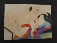 2  ８　春画　閨乃友 (仮) 　明治大正期　木版彩色刷　12図　1帖