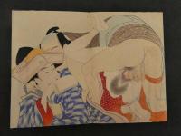 2  ８　春画　閨乃友 (仮) 　明治大正期　木版彩色刷　12図　1帖