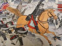 ６　日露陸戦第五号　我征攻軍金洲進撃之図
