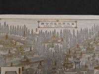 5　5　日光両社名所全図　大販売元神晃堂　神山熊吉　石版2色刷　約27×39.5㎝