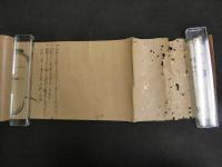 7　5　観相術絵巻（仮）　紙本着色　観相20図　約18×385cm