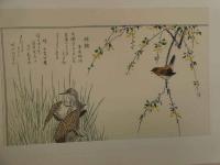 1 ３ 5　喜多川歌麿　手摺木版画　絵本百千鳥　木版彩色刷　全体約26.5×41cm　全15図　解説付