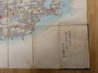 2  6　大日本上野下野大野陸奥出羽越後常陸国郡全図（北国六洲細見全図）景山致恭図　福住金鱗堂板　木版彩色刷