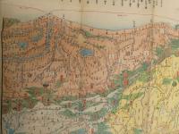 ６　5　陸奥出羽国郡行程全図　橋本五蘭斎　幕末頃　木版彩色刷　約91×145㎝